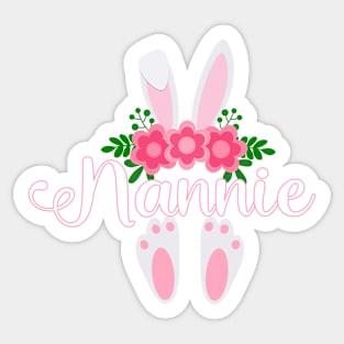 EASTER BUNNY NANNIE FOR HER - MATCHING EASTER SHIRTS FOR WHOLE FAMILY Sticker